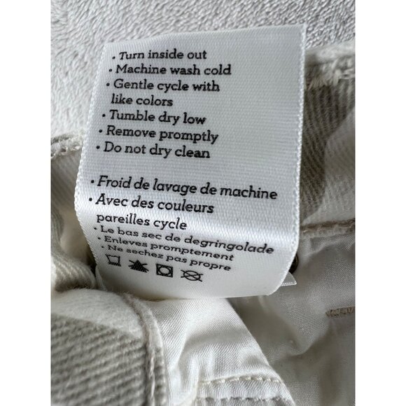 Paige Verdugo Ankle Skinny Jeans Womens Gray/White Striped Stretch Size 26 - Picture 14 of 16